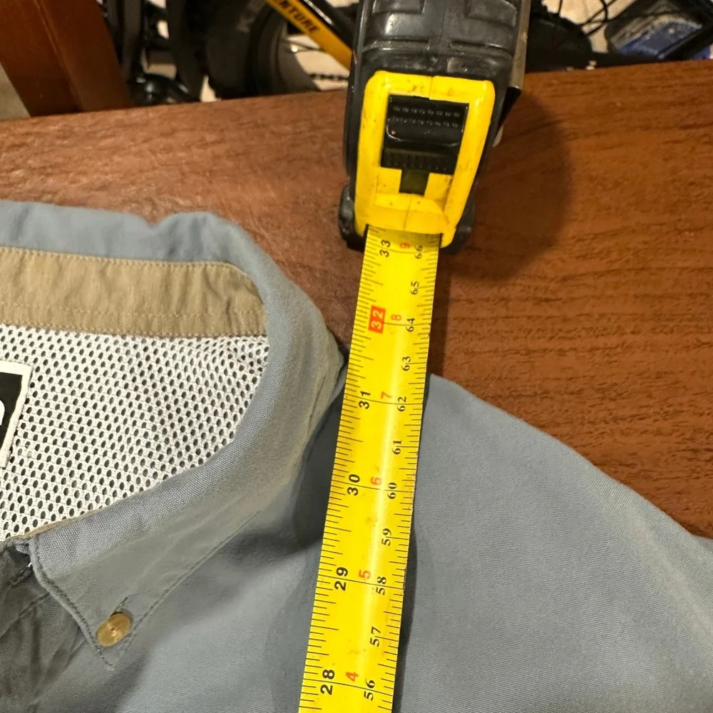 The North Face Mens XL Blue Vented Fishing Hiking Shirt Chevy Avalanche‎
